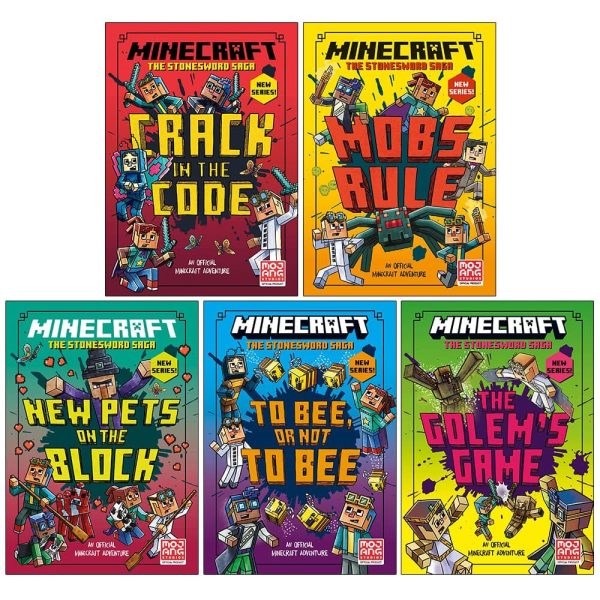 Minecraft Stonesword Saga Series by Nick Eliopulos 5 Books Collection Set - Ages 7-10 - Paperback Online Sale