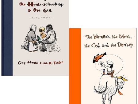 The Girl the Penguin the Home-Schooling and the Gin By Guy Adams & The Woman the Mink the Cod and the Donkey By Margerie Swash 2 Books Collection Set - Ages 5+ - Hardback on Sale