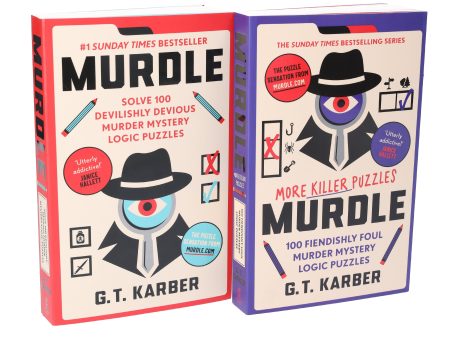 Murdle Puzzle Series By G.T Karber 2 Books Collection Set - Fiction - Paperback For Sale